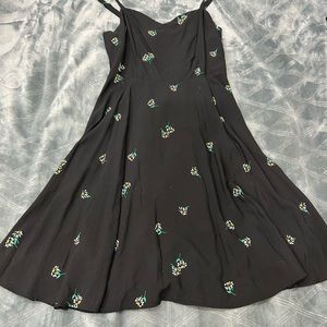 Black Flower Dress Size S